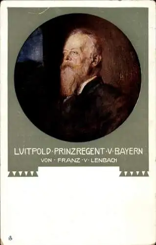 Künstler Ak von Lenbach, Franz, Prinzregent Luitpold von Bayern, Portrait