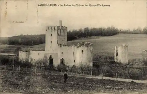 Ak Vaucouleurs Meuse, Les Ruines du Chateau des Quatre Fils Aymon