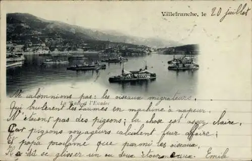 Ak Villefranche Yonne, la Rade et l'Escadre