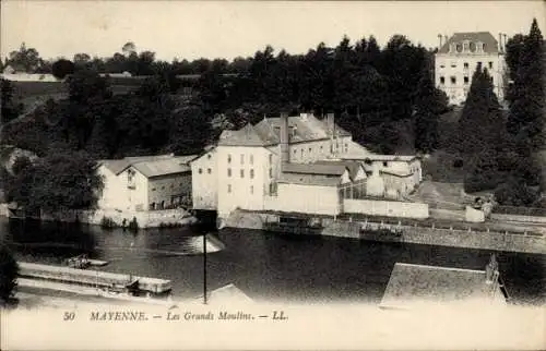 Ak Mayenne Stadt, Les Grands Moulins