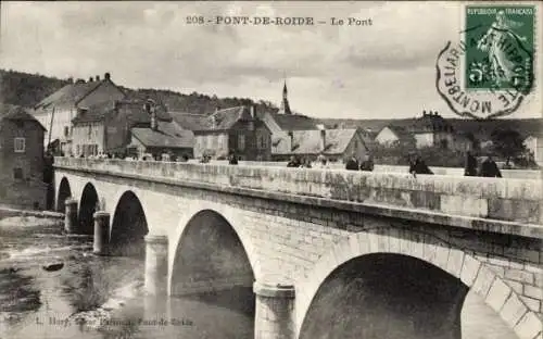 Ak Pont de Roide Doubs, Brücke