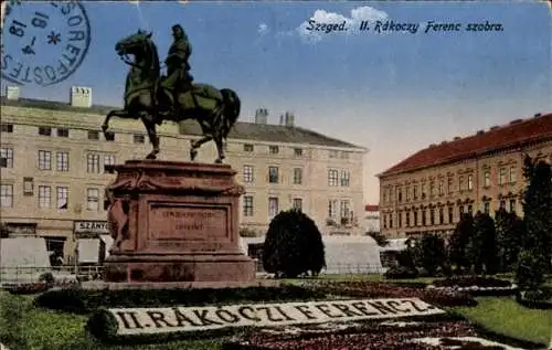 Ak Ujszeged Szeged Ungarn, II. Rakooczy Ferenc szobra