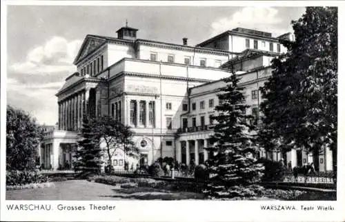 Ak Warszawa Warschau Polen, Grosses Theater