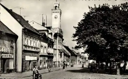 Ak Postoloprty Postelberg Region Aussig, Straßenpartie, Geschäfte