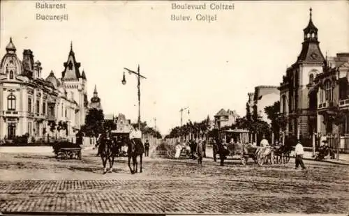 Ak Bucuresti Bukarest Rumänien, Boulevard Coltzei