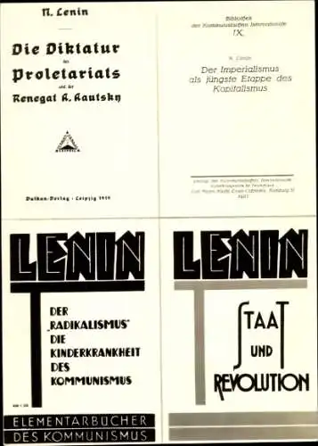 Klapp Ak Schriften Lenins, Elementarbücher des Kommunismus, Staat und Revolution