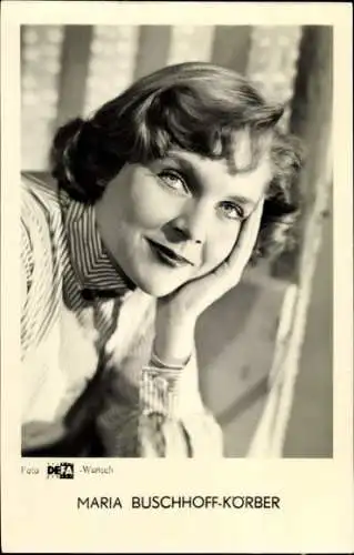 Ak Schauspielerin Maria Buschhoff-Körber, Portrait
