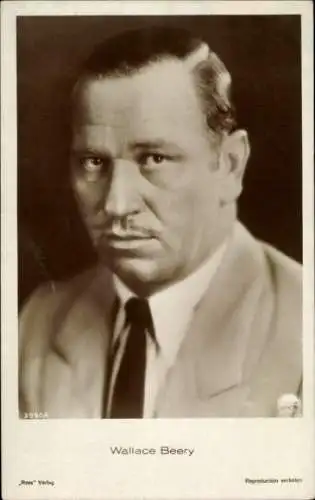 Ak Schauspieler Wallace Beery, Portrait