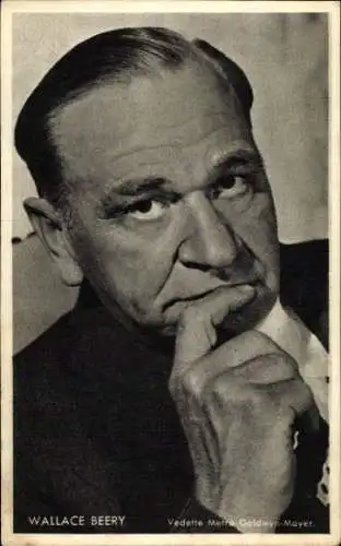 Ak Schauspieler Wallace Beery, Portrait