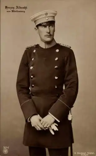 Ak Herzog Albrecht von Württemberg, Portrait in Uniform