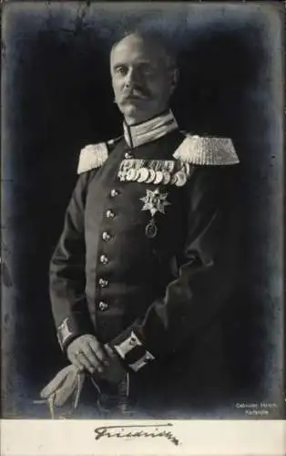 Ak Großherzog Friedrich II. von Baden, Orden, Badischer Landesverband vom Roten Kreuz