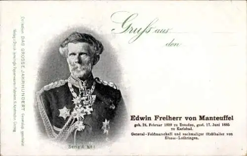 Ak Generalfeldmarschall Edwin Freiherr von Manteuffel