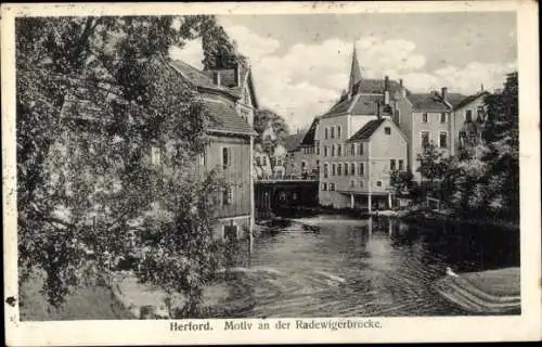 Ak Herford in Westfalen, Radewigerbrücke