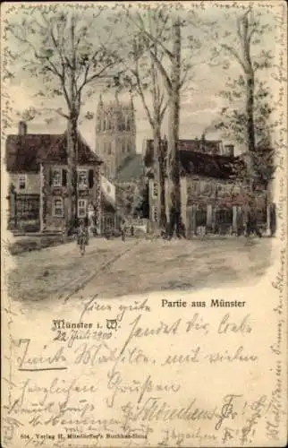 Litho Münster in Westfalen, Münster, Straße