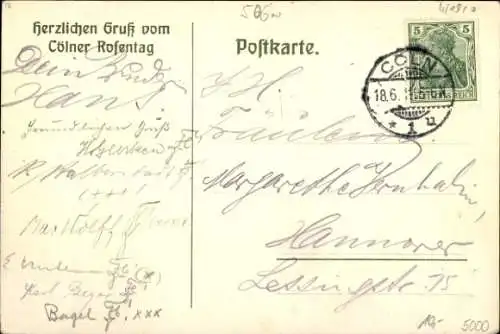 Ak Köln am Rhein, Kinderhilfstag 1911, Sankt Elisabeth, Rosentag