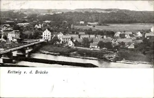 Ak Kettwig vor der Brücke Kettwig Essen im Ruhrgebiet, Gesamtansicht