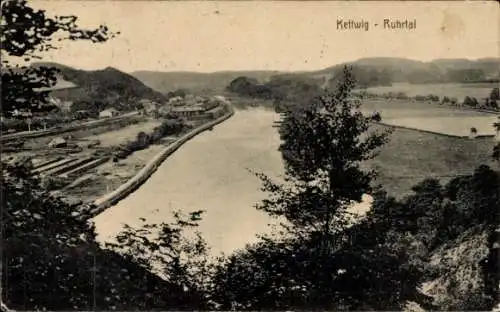 Ak Kettwig Essen im Ruhrgebiet, das Ruhrtal