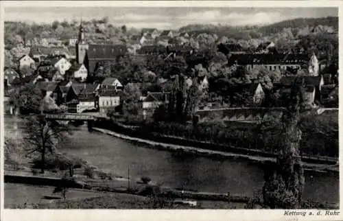 Ak Kettwig Essen im Ruhrgebiet, Teilansicht