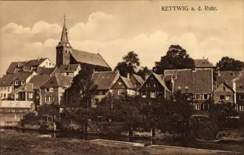 Ak Kettwig Essen im Ruhrgebiet, Altstadt, Kirche