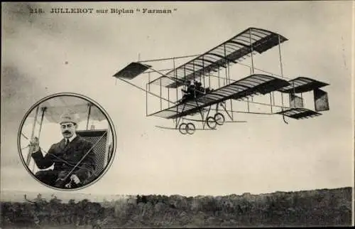 Ak Aviation, Jullerot auf dem Farman-Doppeldecker