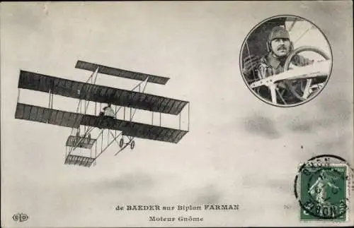 Ak Aviation, De Baeder auf dem Farman-Doppeldecker