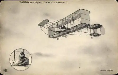 Ak Aviation, Barra auf dem Doppeldecker von Maurice Farman