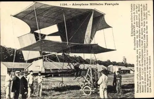 Ak Französisches Militärflugzeug von Kapitän Dorant