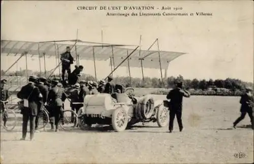 Ak Eastern Aviation Circuit 1910, Landung der Leutnants Cammermann und Villerme