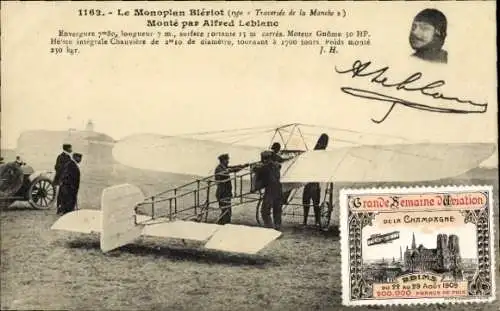 Ak Aviation, Bleriot-Eindecker, zusammengebaut von Alfred Leblanc