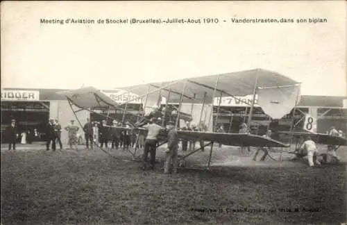 Ak Stockel Woluwe-Saint-Pierre Woluwe-Saint-Pierre Brüssel Brüssel, Meeting d'Aviation 1910