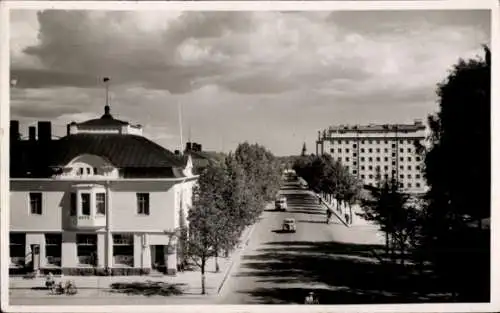 Ak Rauma Finnland, Straßenpartie, Häuser