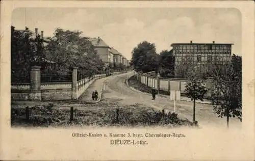 Ak Dieuze Duss Duß Lothringen Moselle, Offizier-Kasino, Kaserne 3. bayr. Chevauleger-Regiments