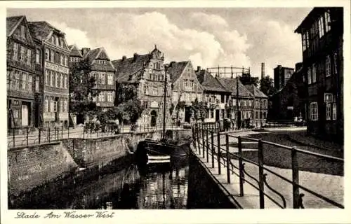 Ak Stade in Niedersachsen, Am Wasser West