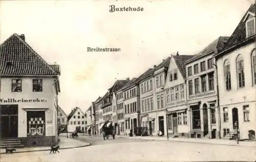 Ak Buxtehude in Niedersachsen, Breitestraße, Geschäft