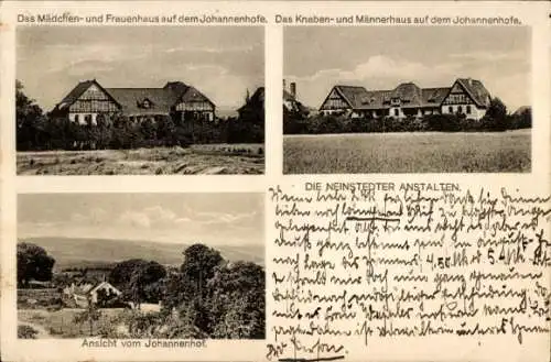 Ak Thale im Harz, Neinstedter Anstalten, Mädchenhaus, Frauenhaus, Johannenhof, Knabenhaus