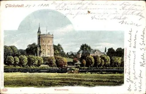 Ak Glückstadt an der Elbe, Wasserturm