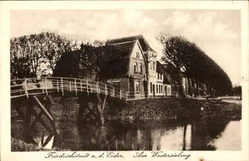 Ak Friedrichstadt an der Eider, Am Westersielzug