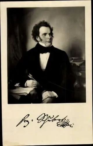 Künstler Ak Rieder, W. A., Komponist Franz Schubert, Porträt