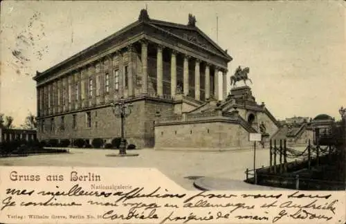 Ak Berlin Mitte, Nationalgalerie, Denkmal