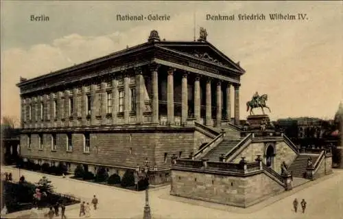 Ak Berlin Mitte, Nationalgalerie, Denkmal Friedrich Wilhelm IV.