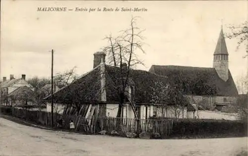 Ak Malicorne sur Sarthe, Entree par la Route de Saint Martin