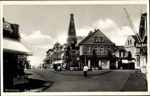 Ak Nordseebad Norderney Ostfriesland, Denkmal, Bäckerei