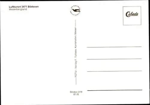 Ak Bödexen Höxter in Westfalen, Straßenpartie, Totalansicht