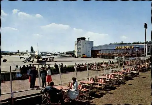 Ak Hannover in Niedersachsen, Flughafen, Terrasse