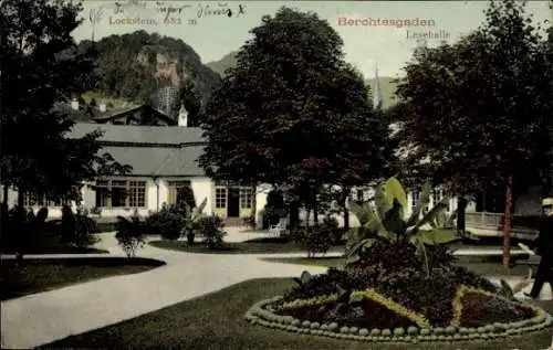 Ak Berchtesgaden in Oberbayern, Lesehalle, Lockstein