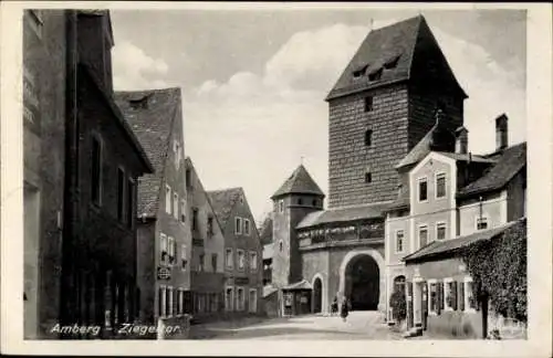 Ak Amberg in der Oberpfalz Bayern, Ziegeltor