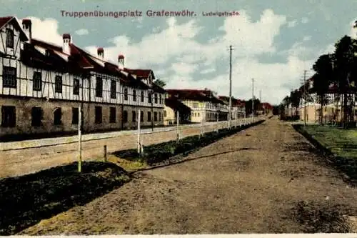 Ak Grafenwöhr in Bayern, Truppenübungsplatz, Ludwigstraße