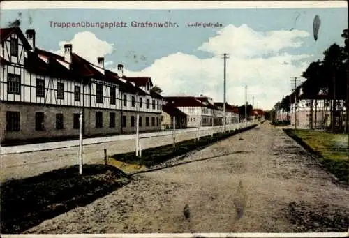 Ak Grafenwöhr in Bayern, Truppenübungsplatz, Ludwigstraße