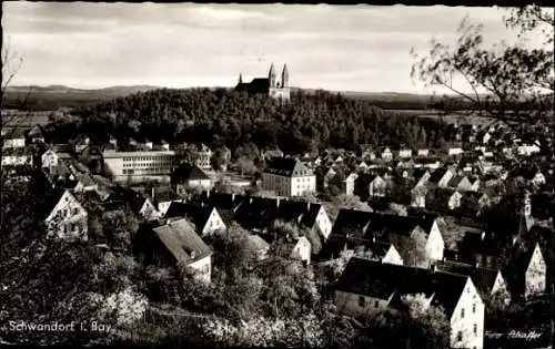 Ak Schwandorf im Oberpfälzer Wald Bayern, Kreuzberg, Oberrealschule, Kirche