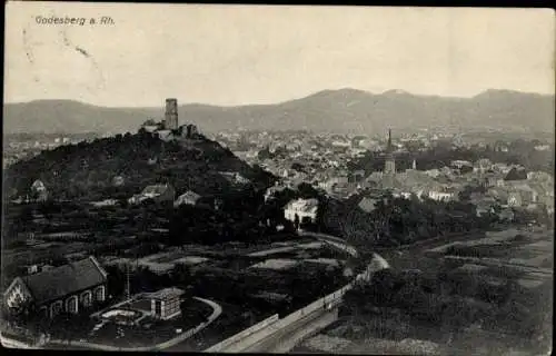 Ak Bad Godesberg Bonn am Rhein, Godesburg, Totalansicht